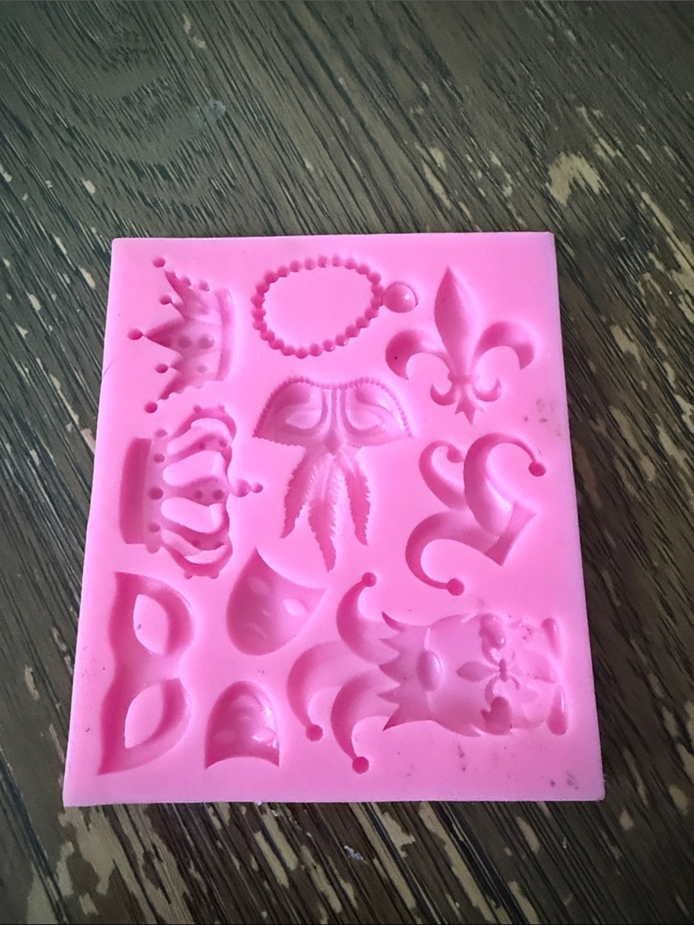Pink Silicone Mold for Bath & Body Crafts - Assorted Decorative Shapes